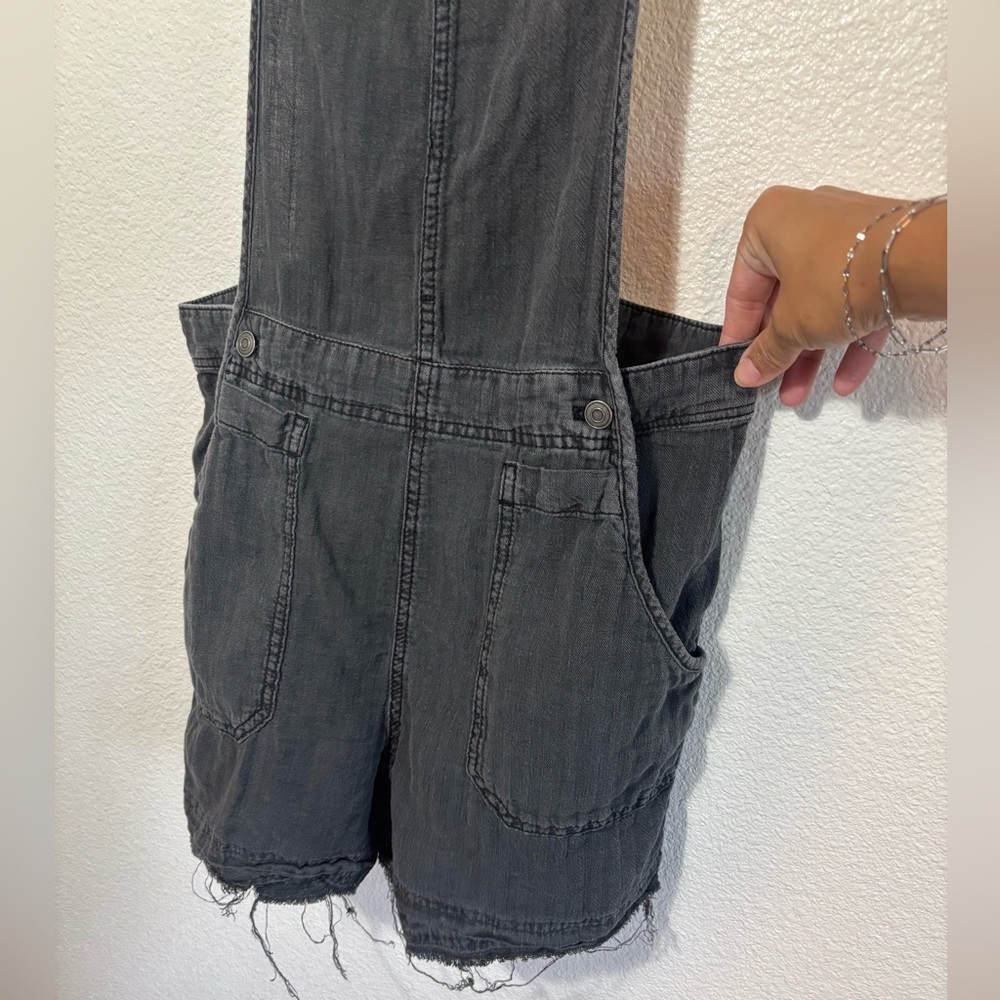 Free People Natural Sights Overall Shorts Size XS Linen Cotton Blend | summer - Picture 2 of 7